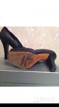 Обувь объявление но. 2452576: Туфли gianmarco lorenzi италия 39 размер кожа черные платформа 1см каблук 10 шпилька женские кожаные