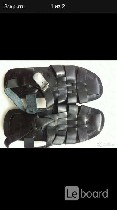 Обувь объявление но. 2445454: Сандалии новые мужские кожа черные 45 44 размер босоножки лето подошва прорезинена санадли обувь лет