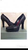 Обувь объявление но. 2452576: Туфли gianmarco lorenzi италия 39 размер кожа черные платформа 1см каблук 10 шпилька женские кожаные
