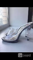 Обувь объявление но. 2452582: Босоножки сабо echo hollywood 39 размер силикон прозрачные платформа каблук кожа стелька кожаные жен