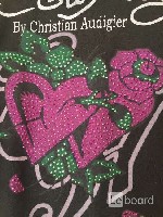 Пиджаки и костюмы объявление но. 2471488: Толстовка новая ed hardy 46 м черная замок капюшон хлопок стразы сваровски металл цветы розовые крис